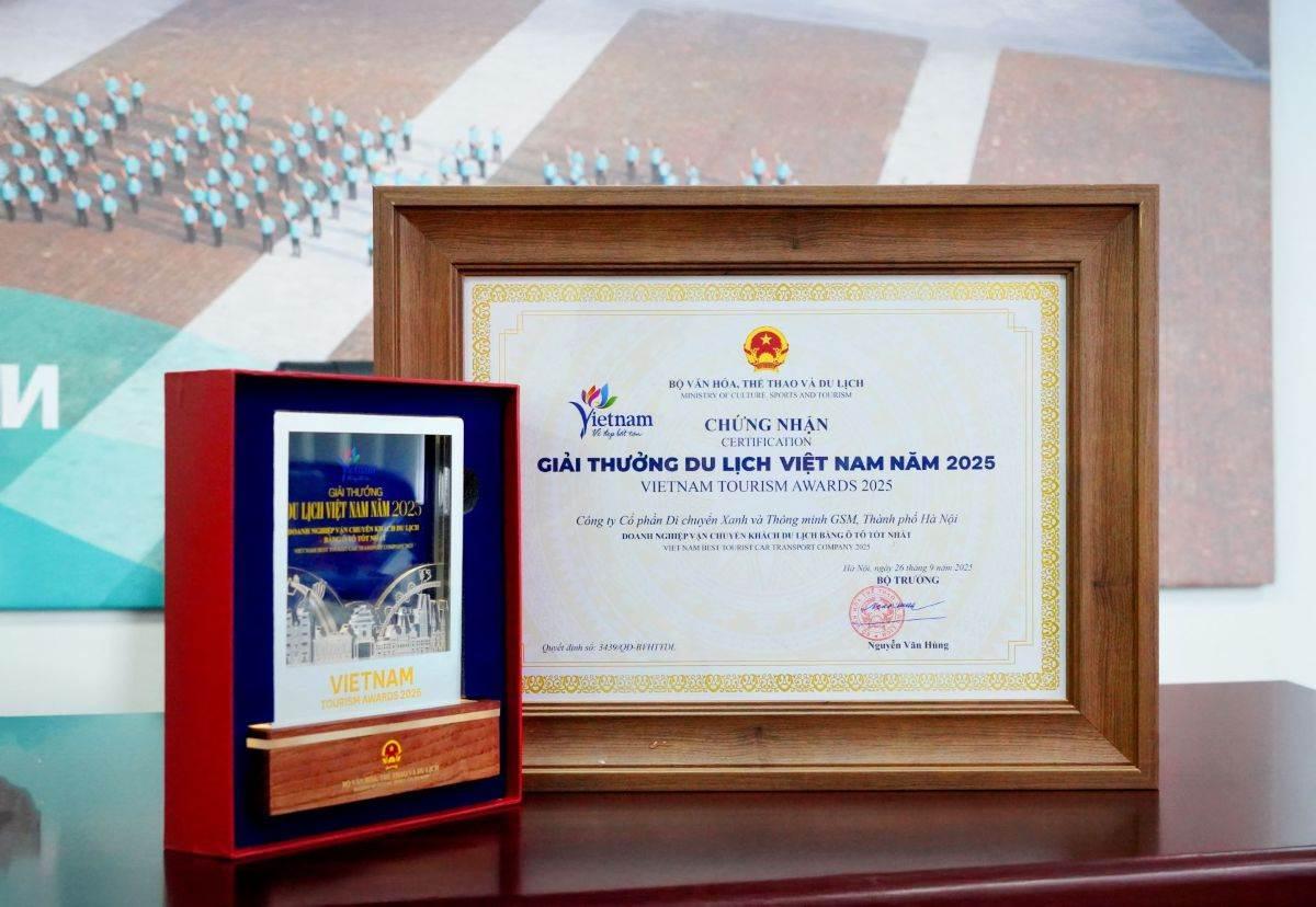 VIC: Xanh SM là 'Doanh nghiệp kinh doanh vận chuyển khách du lịch bằng ô tô tốt nhất'