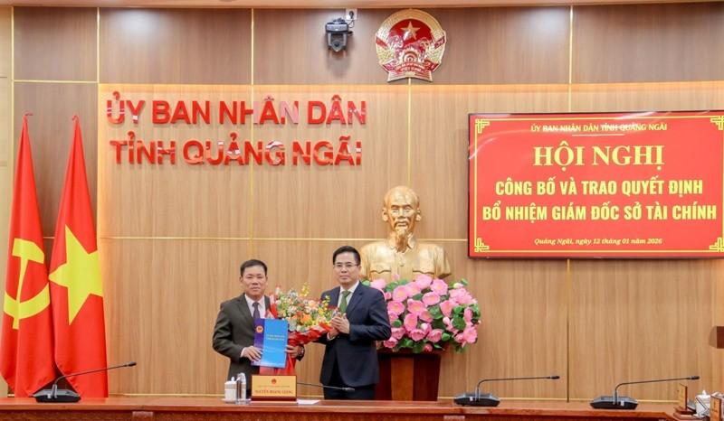 Ông Nguyễn Văn Trọng được bổ nhiệm làm Giám đốc Sở Tài chính Quảng Ngãi