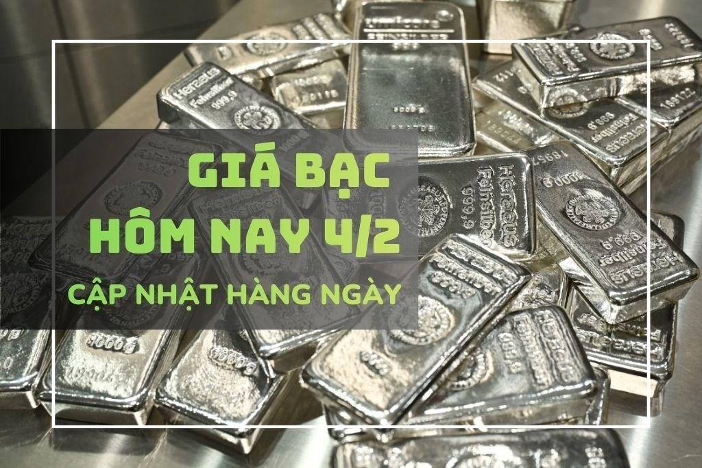 Giá bạc hôm nay 4/2 khởi sắc trở lại,  tăng hơn 5 triệu đồng/kg, bạc SBJ quay lại mốc gần 95 triệu đồng/kg
