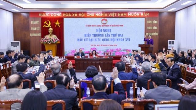 1.041 người được đưa vào danh sách sơ bộ ứng cử đại biểu Quốc hội khóa XVI