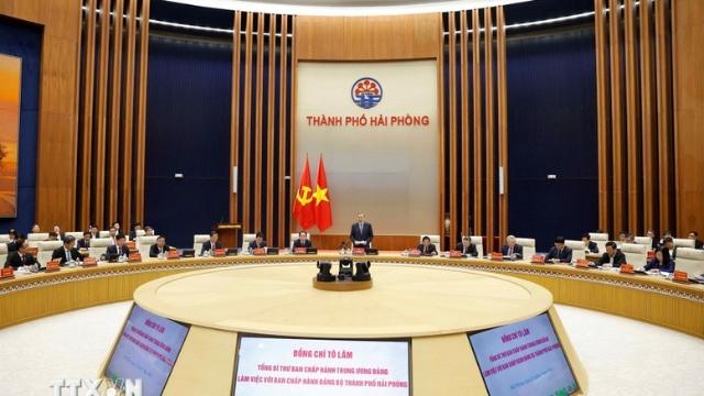 Tổng Bí thư Tô Lâm: Định vị Hải Phòng là cực tăng trưởng biển, trung tâm công nghiệp và logistics hiện đại