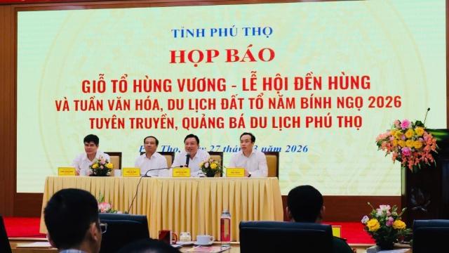 Phú Thọ công bố thông tin về Lễ Giỗ Tổ Hùng Vương và Tuần Văn hóa - Du lịch Đất Tổ 2026