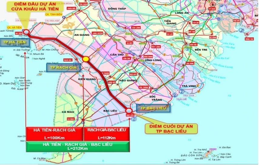Hé lộ phương án đầu tư tuyến cao tốc Hà Tiên - Rạch Giá - Bạc Liêu
