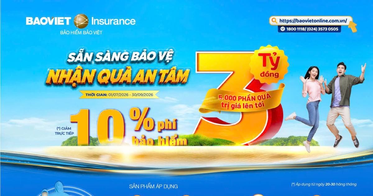 Bảo hiểm Bảo Việt triển khai ưu đãi 'Sẵn sàng bảo vệ - Nhận quà an tâm', khuyến khích xu hướng chủ động bảo vệ tương lai